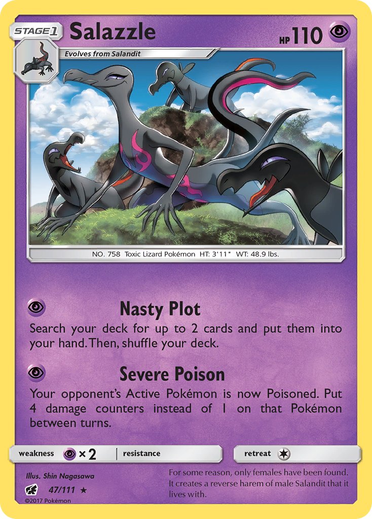 Salazzle (47/111) (Theme Deck Exclusive) [Sun & Moon: Crimson Invasion] 