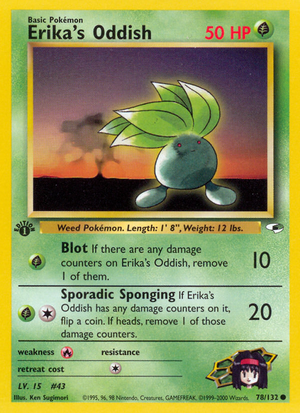 Erika's Oddish (78/132) [Gym Heroes 1st Edition] 