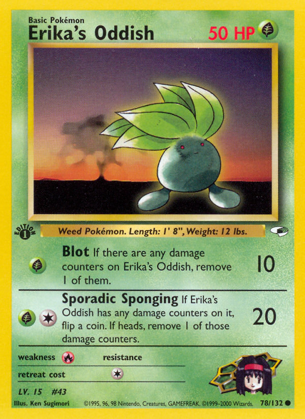 Erika's Oddish (78/132) [Gym Heroes 1st Edition] 