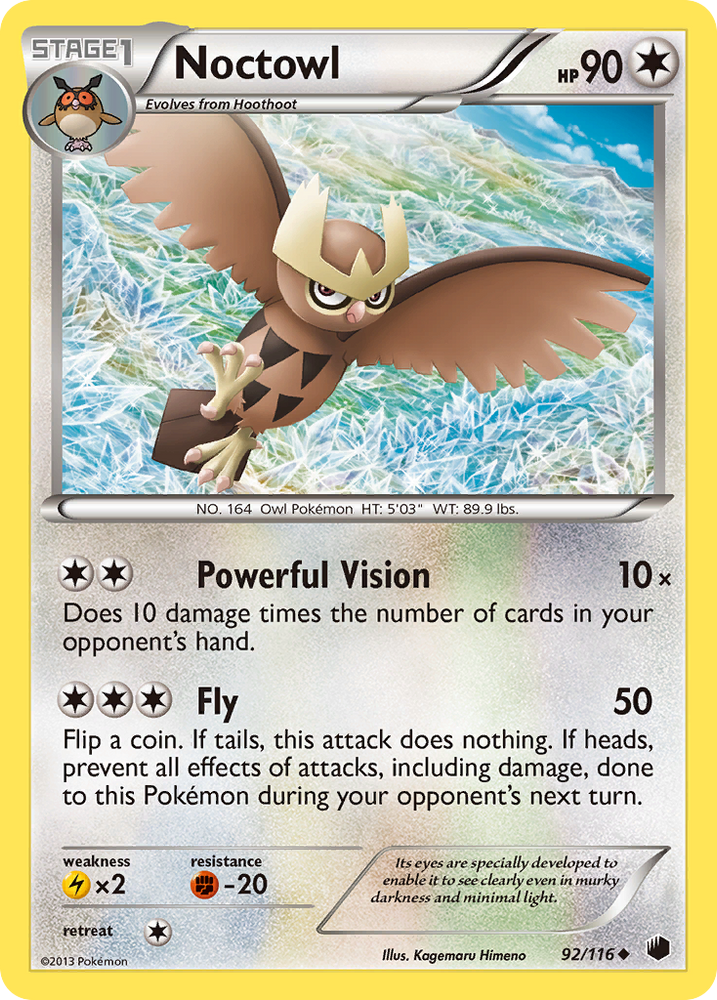 Noctowl (92/116) [Black &amp; White: Plasma Freeze] 