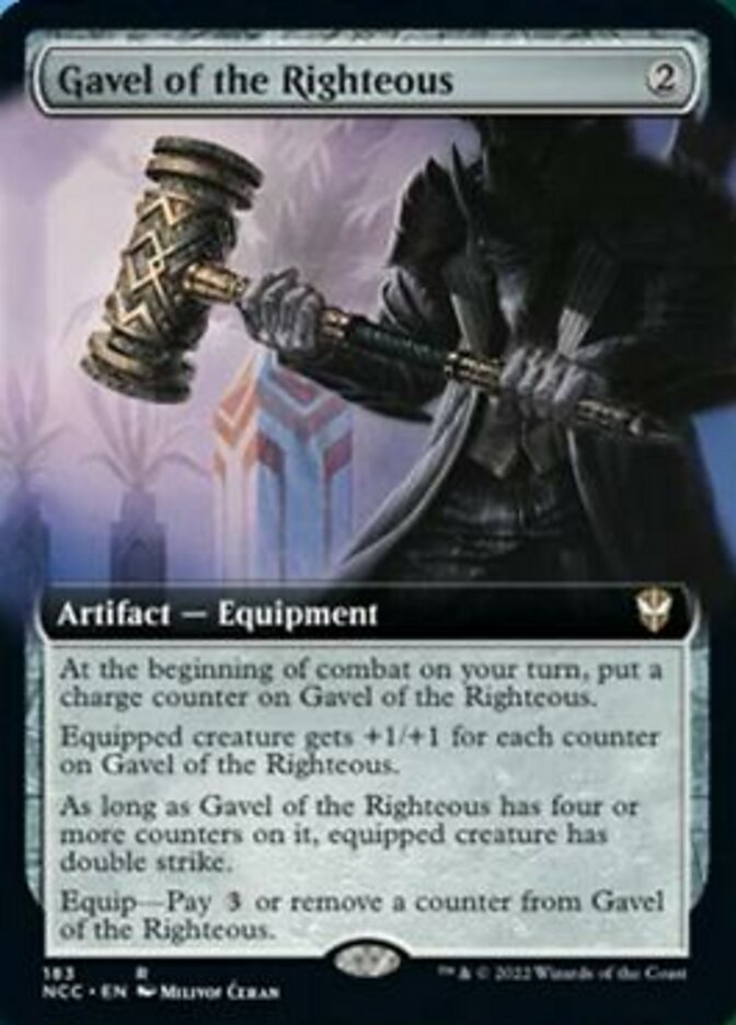 Gavel of the Righteous (Extended Art) [Streets of New Capenna Commander] 