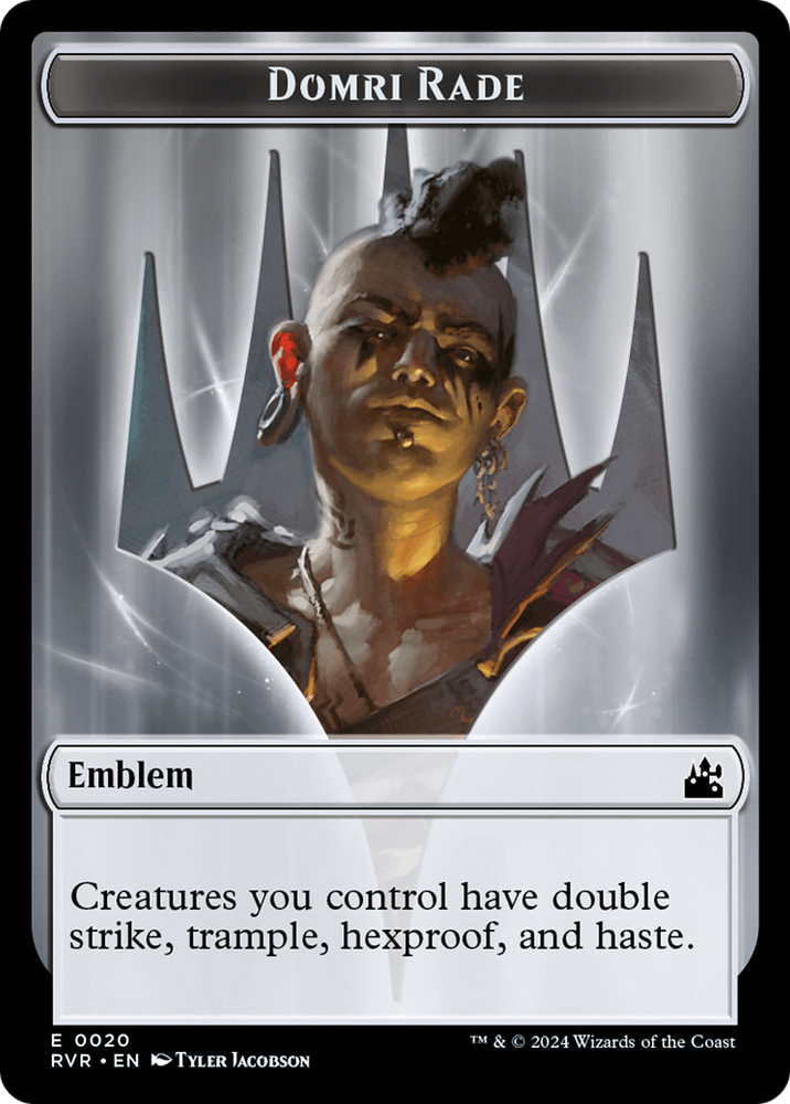 Elf Knight // Emblem - Domri Rade Double-Sided Token [Ravnica Remastered Tokens]