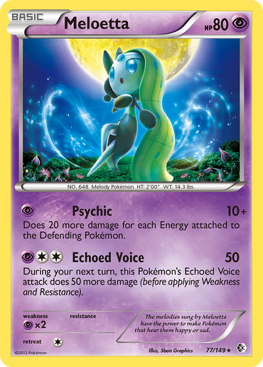 Meloetta (77/149) (Theme Deck Exclusive) [Black &amp; White: Boundaries Crossed] 