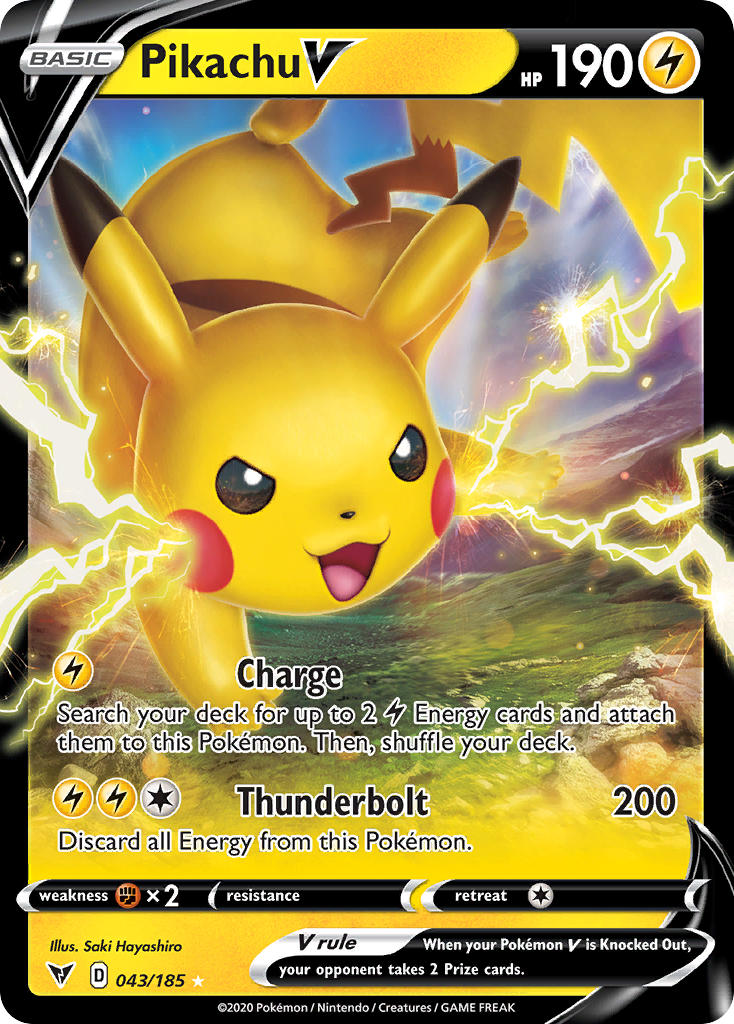 Pikachu V (043/185) [Sword & Shield: Vivid Voltage] 