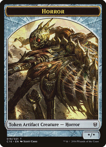 Horror // Thopter Double-Sided Token [Commander 2016 Tokens]