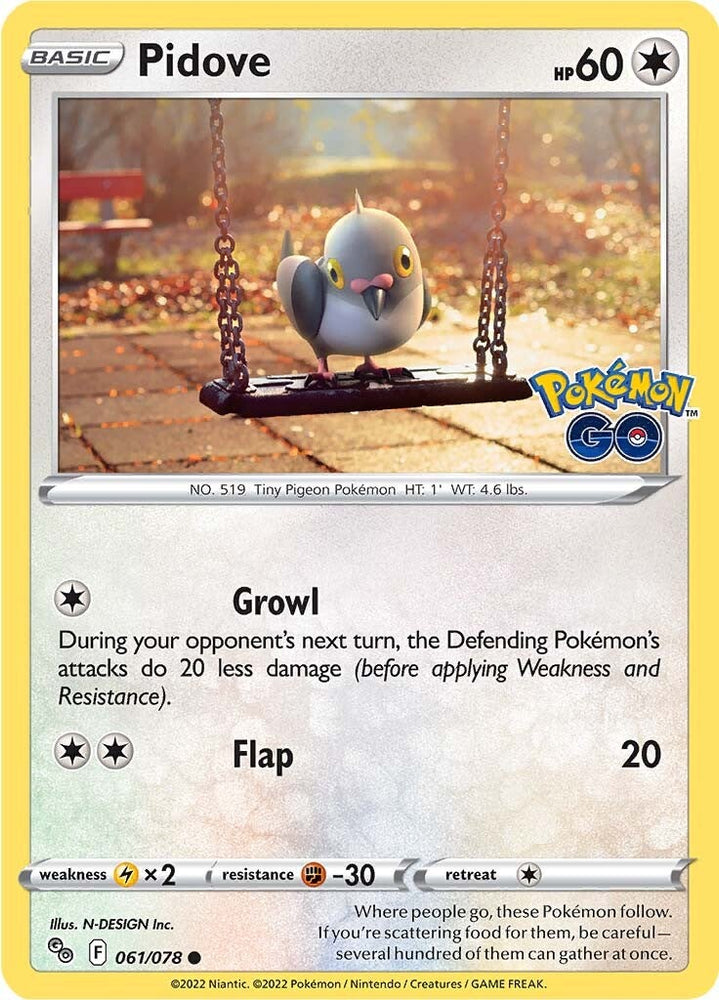 Pidove (061/078) [Pokémon GO] 