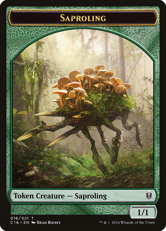 Saproling (016) // Spirit (006) Double-Sided Token [Commander 2016 Tokens]