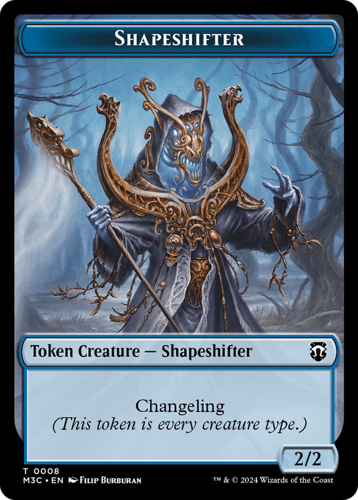 Dragon // Shapeshifter (0008) Double-Sided Token [Modern Horizons 3 Commander Tokens] 