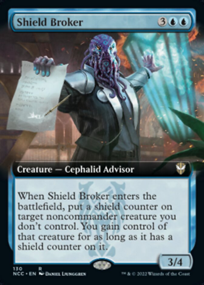 Shield Broker (Extended Art) [Streets of New Capenna Commander] 