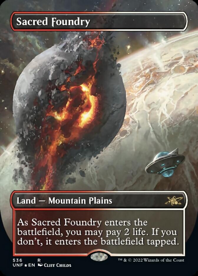 Sacred Foundry (Borderless) (Galaxy Foil) [Unfinity] 