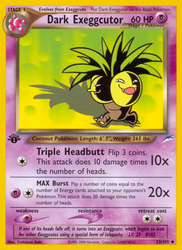 Dark Exeggutor (33/105) [Neo Destiny 1st Edition]