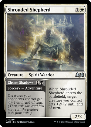 Shrouded Shepherd // Cleave Shadows [Wilds of Eldraine] 