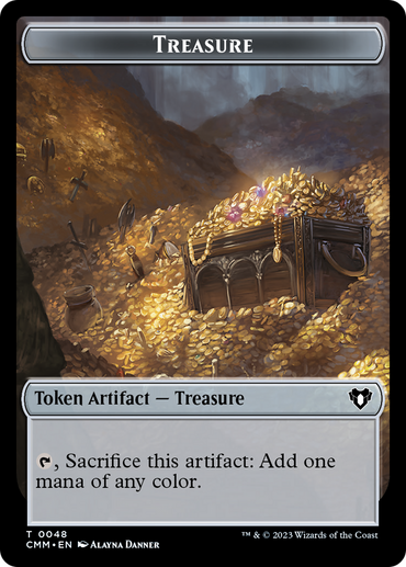 Treasure // Dragon (0020) Double-Sided Token [Commander Masters Tokens] 