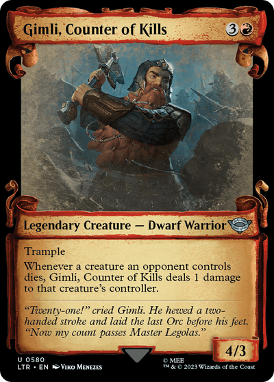 Gimli, Counter of Kills [The Lord of the Rings: Tales of Middle-Earth Showcase Scrolls] 
