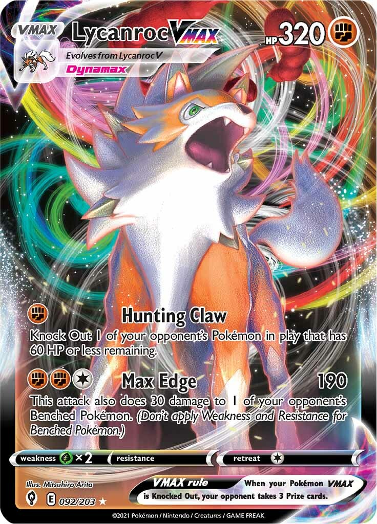 Lycanroc VMAX (092/203) [Sword & Shield: Evolving Skies] 