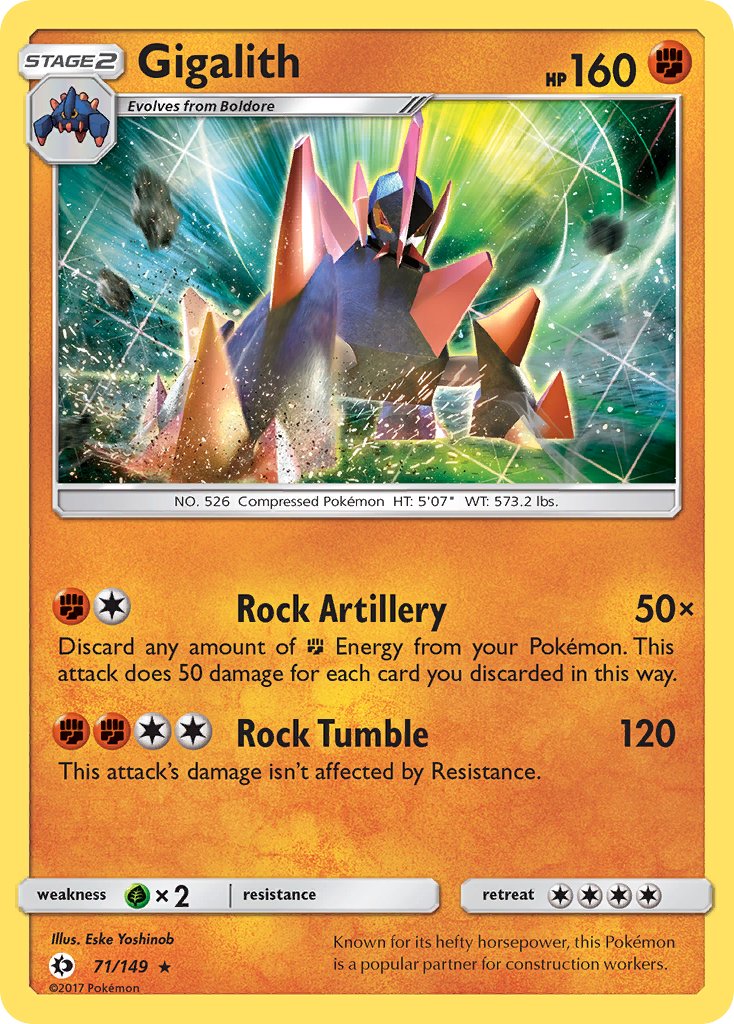 Gigalith (71/149) (Cosmos Holo) (Blister Exclusive) [Sun & Moon: Base Set] 