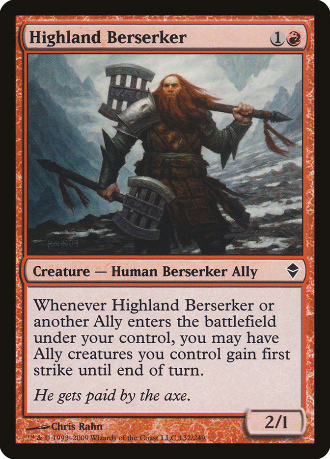 Highland Berserker [Zendikar] 