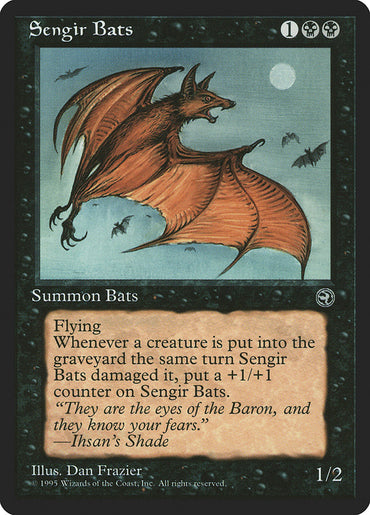 Sengir Bats (Ihsan's Shade Flavor Text) [Homelands] 