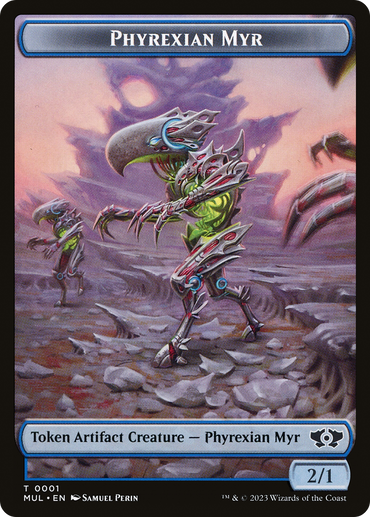 Phyrexian Myr // Spirit (14) Double-Sided Token [March of the Machine Tokens]