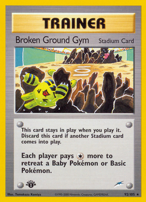 Broken Ground Gym (92/105) [Neo Destiny 1st Edition] 