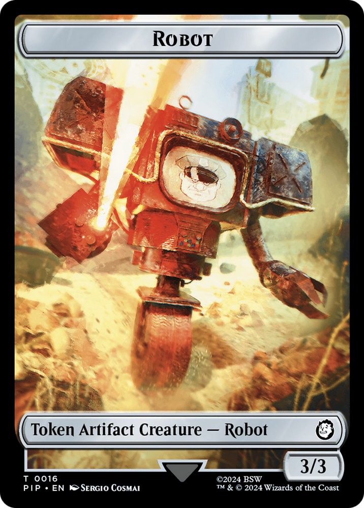 Radiation // Robot Double-Sided Token [Fallout Tokens] 
