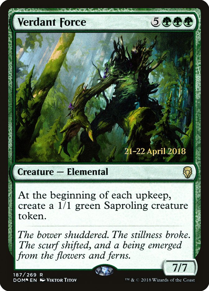 Verdant Force [Dominaria Prerelease Promos] 