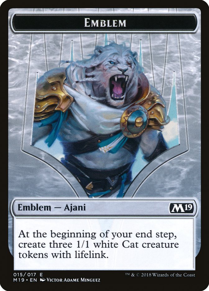 Ajani, Adversary of Tyrants Emblem [Core Set 2019 Tokens] 