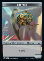 Thopter // Treasure (013) Double-Sided Token [Streets of New Capenna Commander Tokens] 