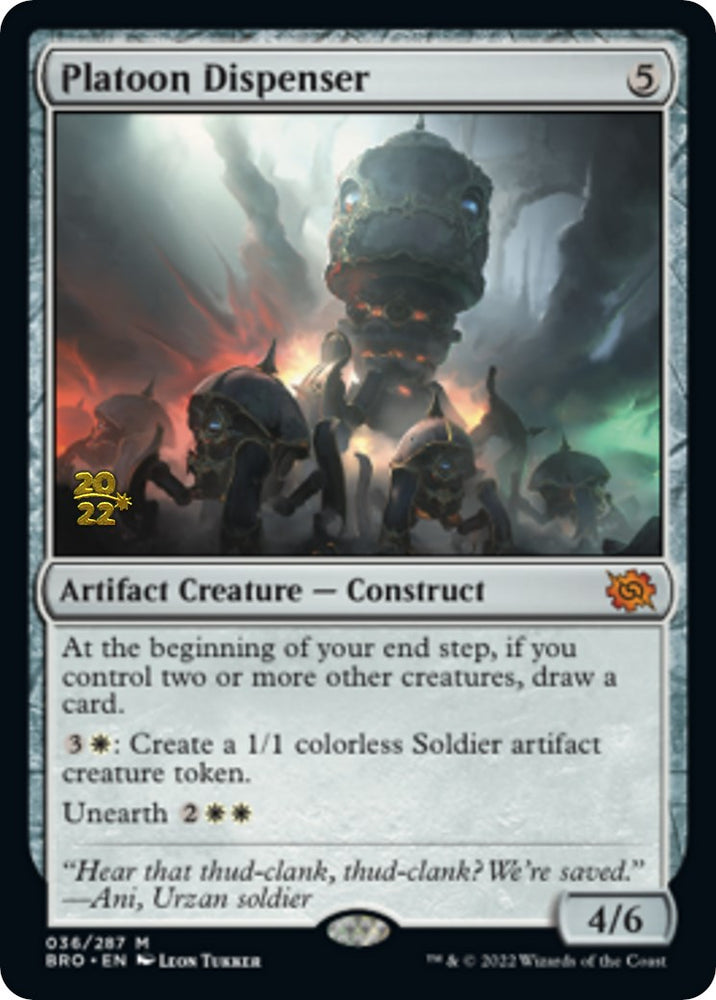 Platoon Dispenser [The Brothers' War Prerelease Promos] 