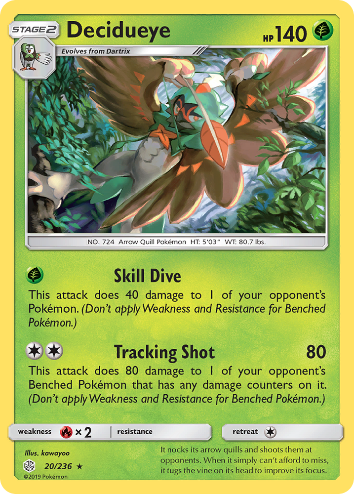 Decidueye (20/236) [Sun &amp; Moon: Cosmic Eclipse] 