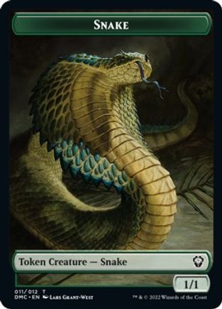 Snake // Hydra Double-Sided Token [Dominaria United Commander Tokens] 