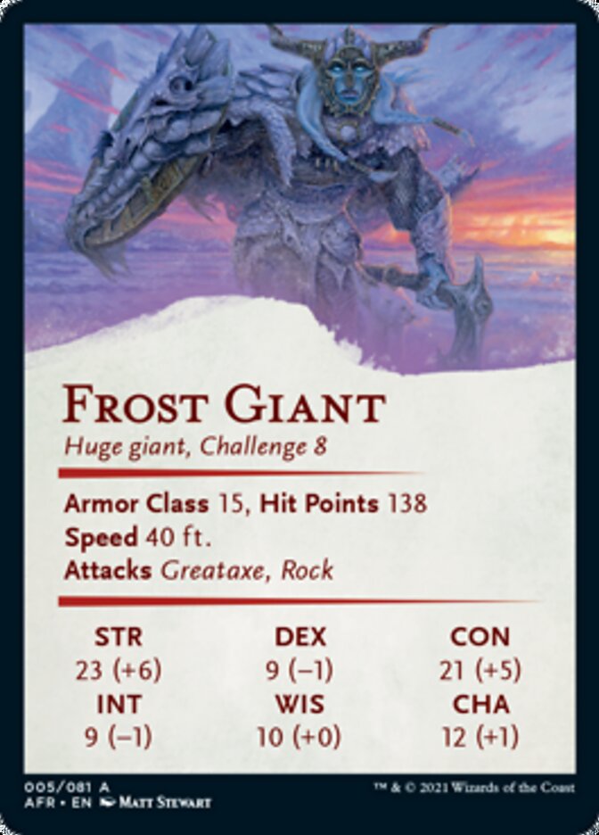 Frost Giant Art Card (Gold-Stamped Signature) [Dungeons &amp; Dragons: Adventures in the Forgotten Realms Art Series] 
