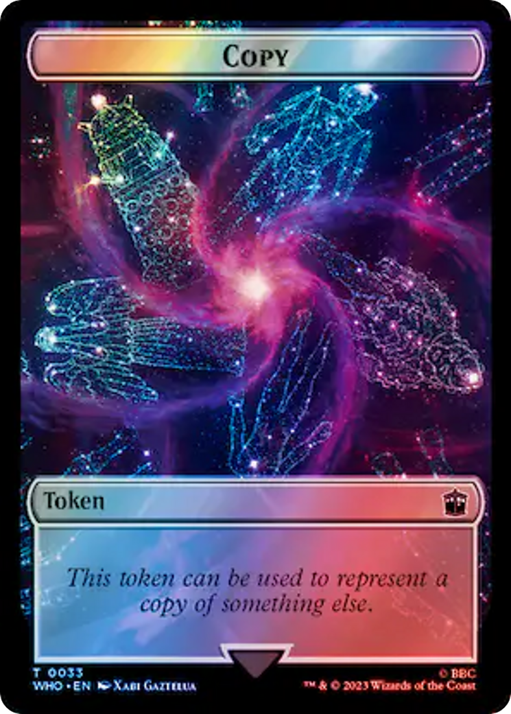 Copy // Beast Double-Sided Token (Surge Foil) [Doctor Who Tokens] 