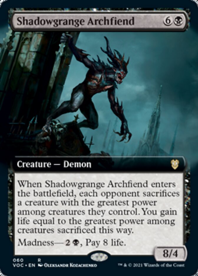 Shadowgrange Archfiend (Extended Art) [Innistrad: Crimson Vow Commander] 