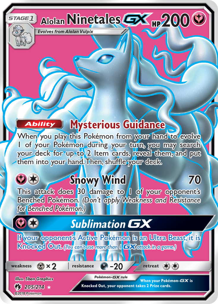 Alolan Ninetales GX (205/214) [Sun & Moon: Lost Thunder] 