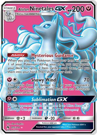 Alolan Ninetales GX (205/214) [Sun &amp; Moon: Lost Thunder] 