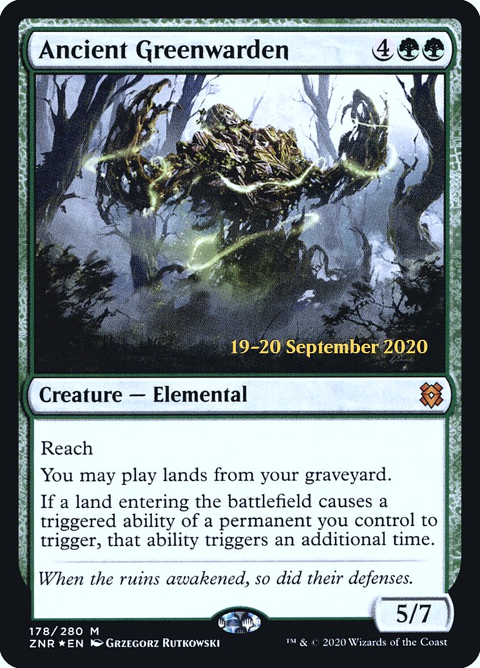 Ancient Greenwarden [Zendikar Rising Prerelease Promos] 