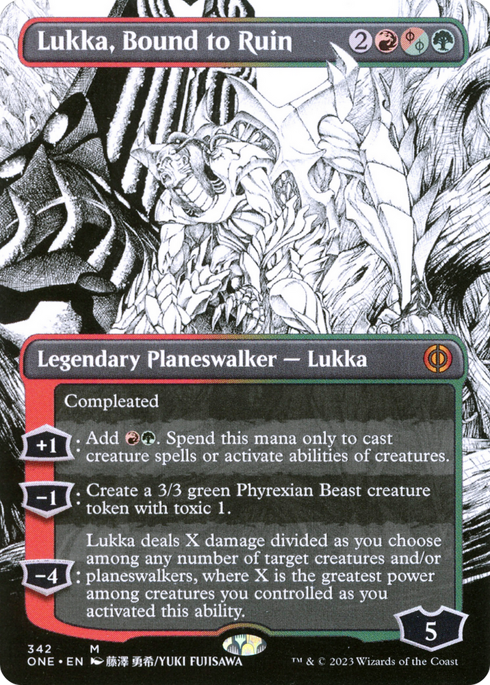 Lukka, Bound to Ruin (Borderless Manga) [Phyrexia: All Will Be One] 