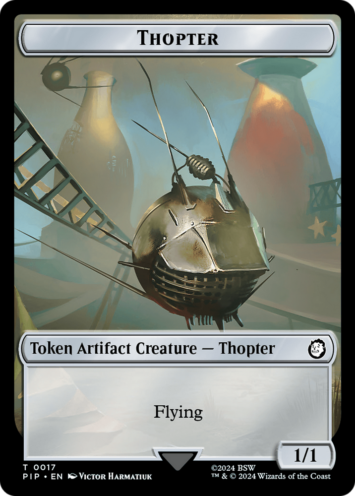 Junk // Thopter Double-Sided Token [Fallout Tokens] 