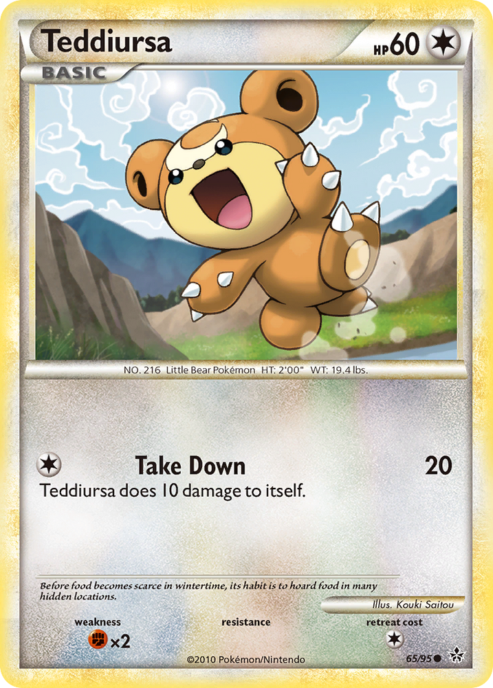 Teddiursa (65/95) [HeartGold &amp; SoulSilver: Unleashed] 