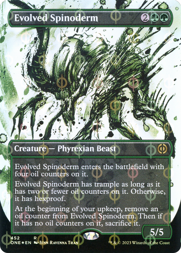 Evolved Spinoderm (Borderless Ichor Step-and-Compleat Foil) [Phyrexia: All Will Be One] 