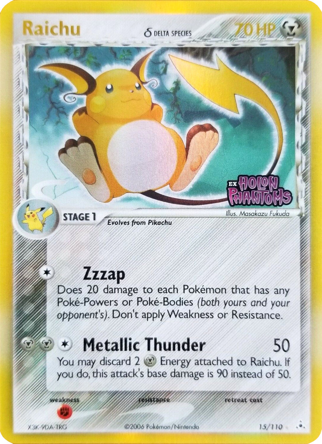 Raichu (15/110) (Delta Species) (Stamped) [EX: Holon Phantoms]