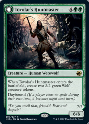 Tovolar's Huntmaster // Tovolar's Packleader [Innistrad: Midnight Hunt] 