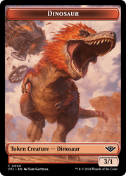 Treasure // Dinosaur Double-Sided Token [Outlaws of Thunder Junction Tokens] 