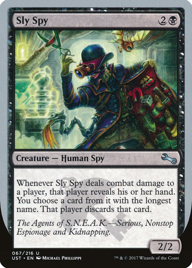 Sly Spy ("Serious, Nonstop Espionage and Kidnapping") [Unstable] 