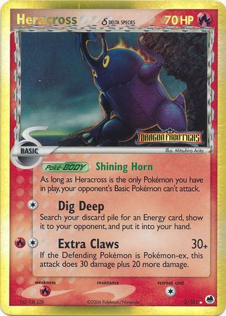 Heracross (3/101) (Delta Species) (Stamped) [EX: Dragon Frontiers] 