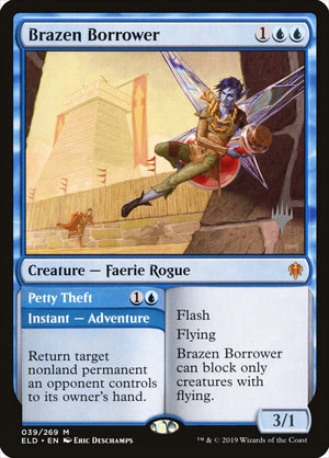 Brazen Borrower // Petty Theft (Promo Pack) [Throne of Eldraine Promos] 
