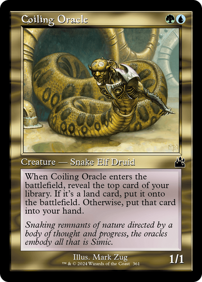 Coiling Oracle (Retro Frame) [Ravnica Remastered] 