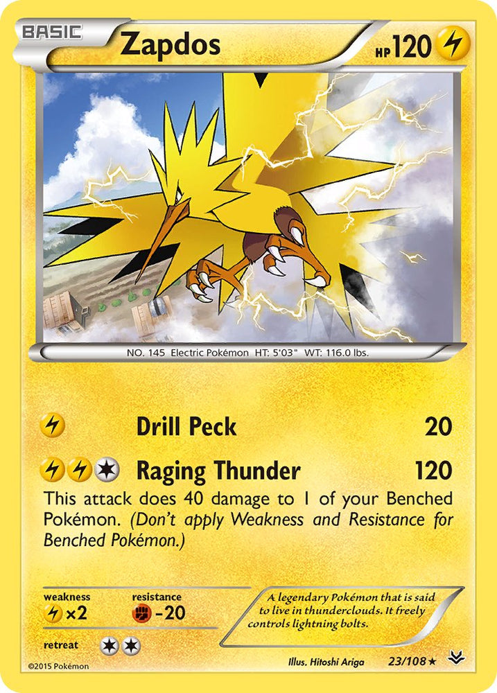 Zapdos(23/108) (Theme Deck Exclusive) [XY: Roaring Skies] 