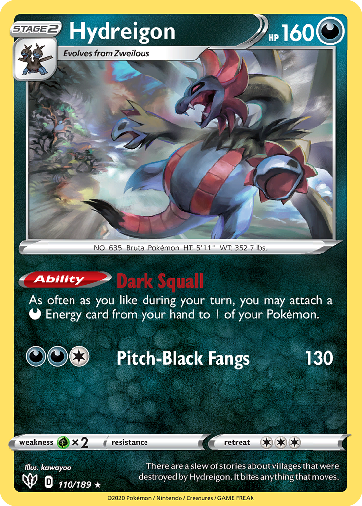 Hydreigon (110/189) [Sword & Shield: Darkness Ablaze] 